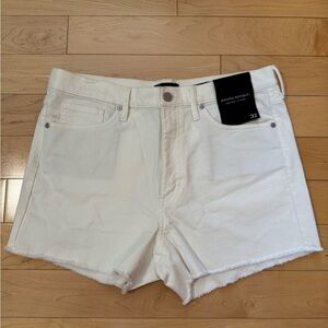 Banana Republic White Jean Shorts with Textured Fabric